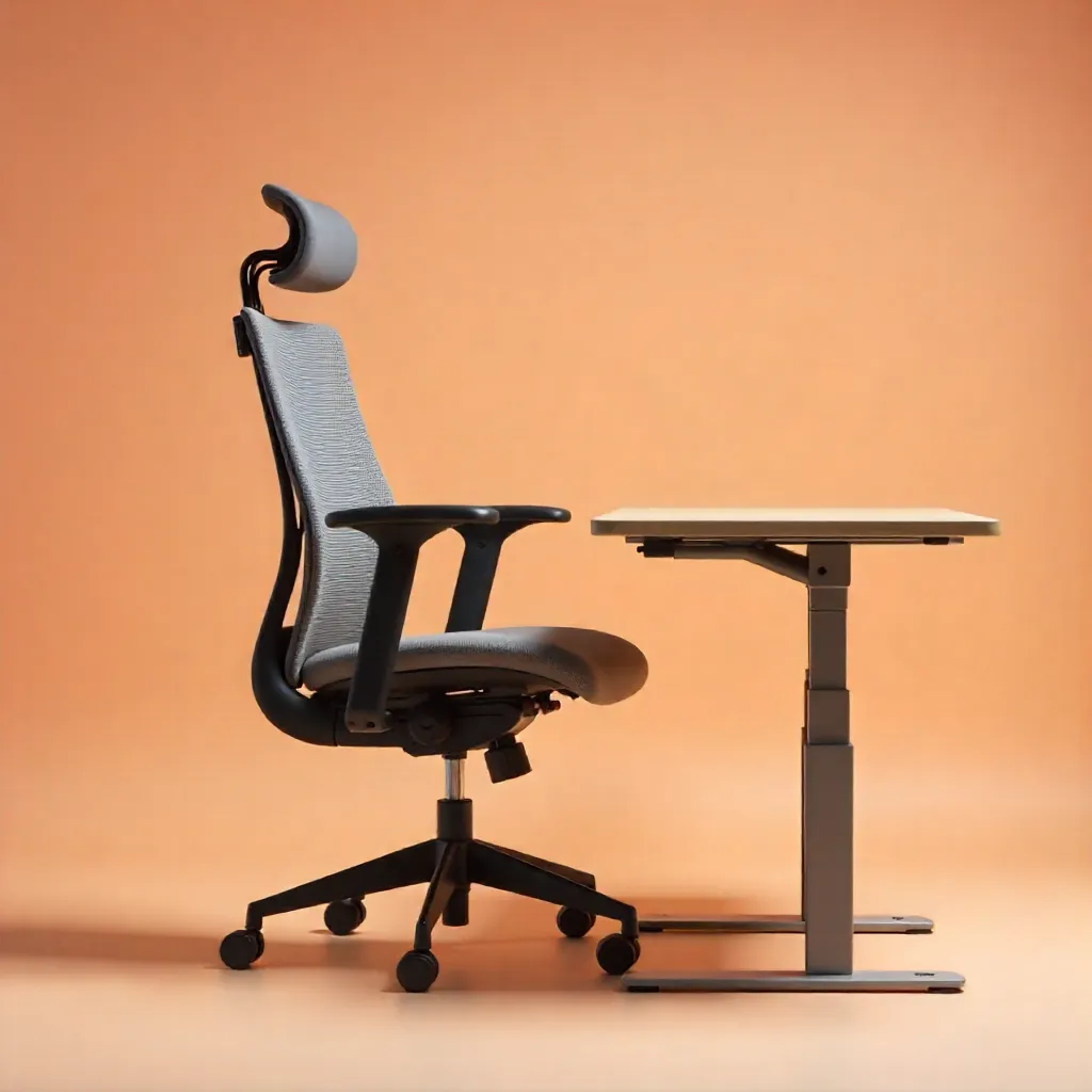 Comfortable workspace with space for movement